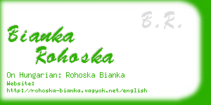 bianka rohoska business card